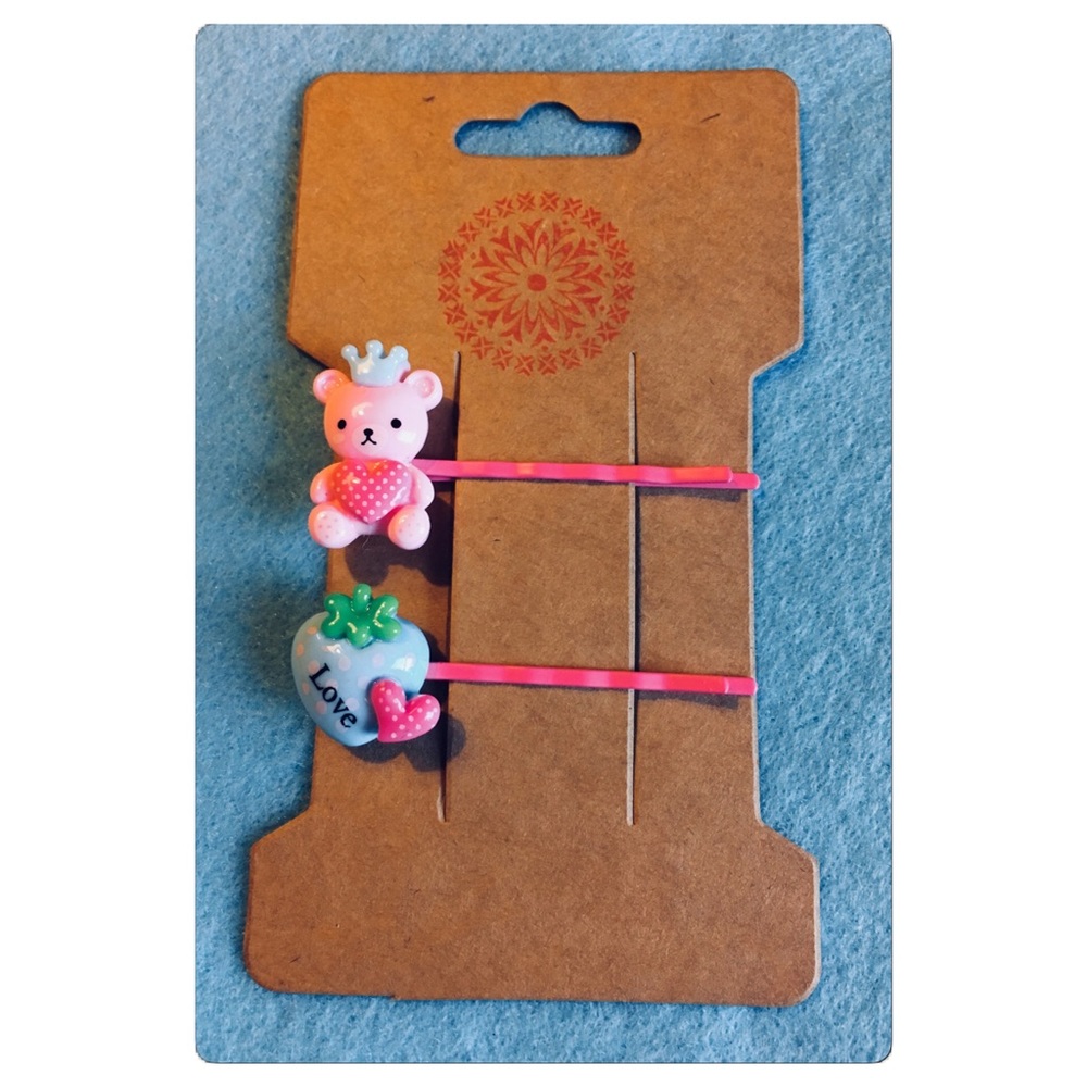 Kawaii Teddy Bear Hair Pins Set BOGO